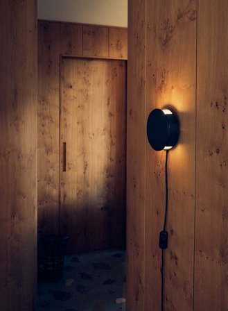 Rotate vegglampe Ø15 - matt sort