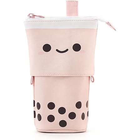 Rosa lærer- og elevuttrekkbar pennal pennal penn