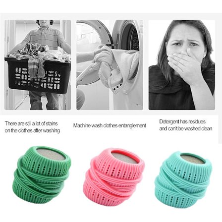 3 stk. vaskemiddelkuler for vaskemaskin, maskin a lave gjenbrukbare miljøvennlige vaskemidler rengjøringskuler, anti-vikling klær