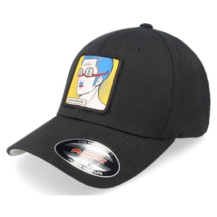 4REAL - Schwarz Flexfit Cap - Dumb And Broke Patch Black Flexfit @ Hatstore