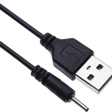 USB til DC 2,0 mm kabel, ørepropp USB DC ladeadapter, USB 2,0 enkeltpakning