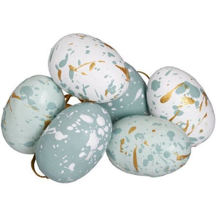 Stänk miniägg 6 st 4cm Mint Cult Design