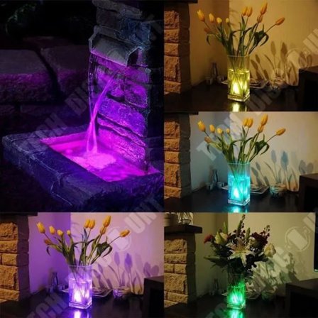 Fjernbetjening LED Lampe 24 Taster Fjernbetjening Plus Farveskiftende Vandtæt Kasse Dekoration Fest Bryllup Fødselsdagsgave[D]