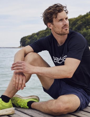 ZEBDIA Men Sport Shorts - Navy - S