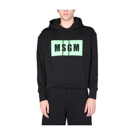 Msgm Hoodie Sort, Herre