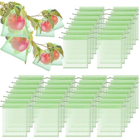 200 stk. Frugtbeskyttelsesposer Frugtnetposer Med Snøretræk Frugtposer Til Frugt Frugtbeskyttelsesposer Grøntsags Frugtnet Frugtdækning Netpose Til