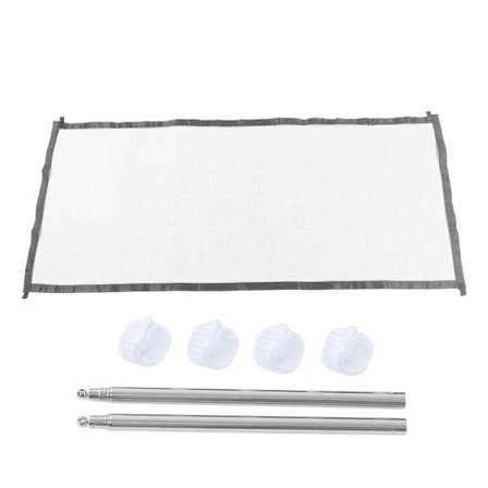 Uttrekkbar Hundegitter Mesh Sammenleggbar Sikker Innhegning med Kroker for Døråpninger Trapper