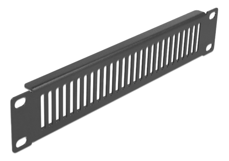 Delock rackpanel (vertikal) - med ventlasjonsspor - 1U
