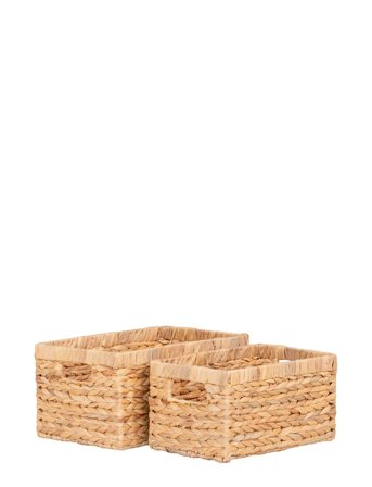 House Nordic Siva - Baskets, Water Hyacinth, Natural, Set Of 2 - 18X24X35CM