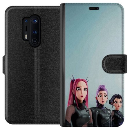 Yhteensopiva Lompakkokotelo OnePlus OnePlus 8 Pro Kolme animoitua naista, joilla on värikäs tukka futuristisessa tyylissä ja yllättyneet ilmeet