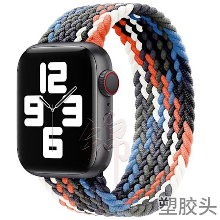Klokkereim for Apple Watch iWatch 38/40/41/42mm størrelse L, lengde 155mm denim fargerik