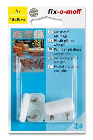 FIX-O-MOLL Plaststift for hagemøbler i tre 30x18mm