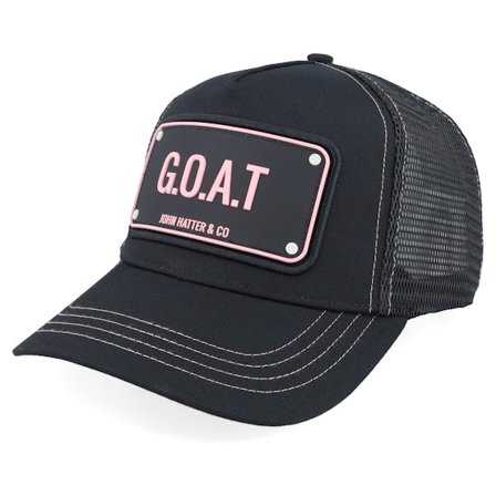 John Hatter & Co - Svart trucker Caps - G.o.a.t. Pink Black/Pink A-frame Trucker @ Hatstore