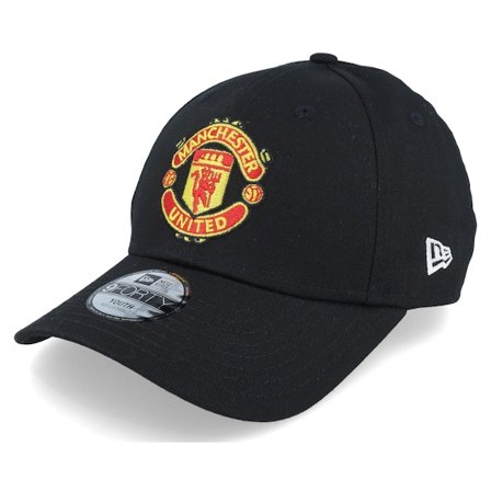 New Era - Football Sort adjustable Kasket - Kids Manchester United Core 9FORTY Black Adjustable @ Hatstore