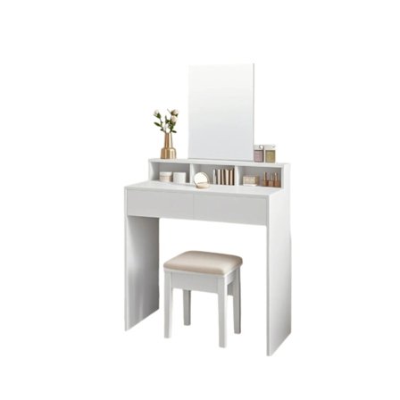 Rootz Dressing Table - Hairressing Table - Makeup Vanity - Stilfuld opbevaring - 80 cm x 40 cm x 140 cm