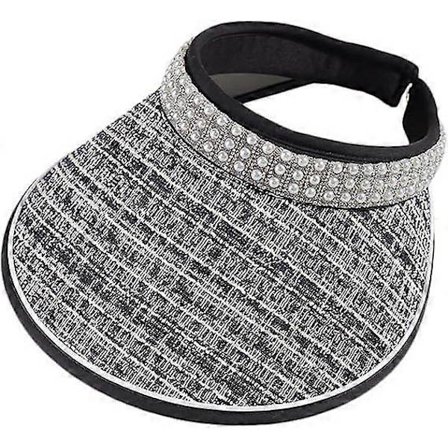 Strandhatte til kvinder Bredskygget solhat til kvinder Solhatte til kvinder med UV-beskyttelse Elegant tofarvet patchwork sommerhat