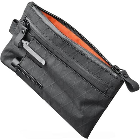 Minimalistisk plånbok med dragkedja - med RFID-skydd ID-kortshållare Plånbok med dragkedja för män med multiverktygsfack (svart)