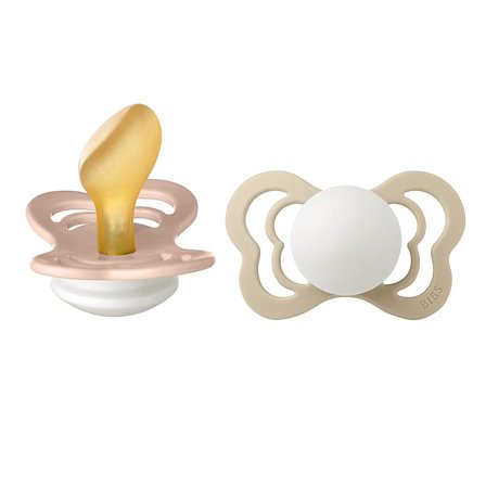 BIBS Couture Sut Latex 2-pak Blush/ Vanilla Str. 2, Børn & Forældre, Sutter, Latexsutter