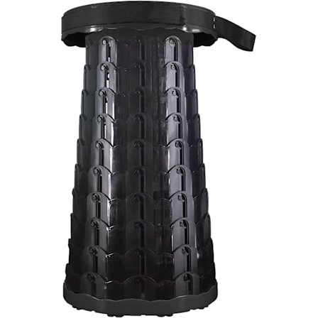 Röd hopfällbar pall, teleskopisk campingpall med hög belastningskapacitet på 387 pund för utomhusbruk