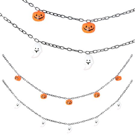Hengende Kjede med Spøkelser eller Halloweengresskar