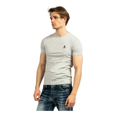 Philipp Plein, Small Skull T-shirt Grijs, Heren, Maat:M,stof