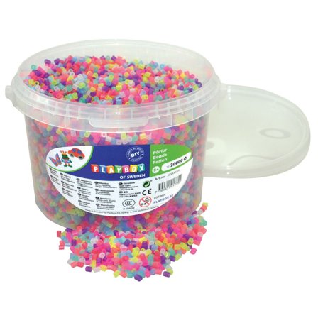 PLAYBOX Rörpärlor glitter 20 000st/fp - Lyreco - Skola och förskola - Hobbymaterial - Nabbipärlor - Rörpärlor