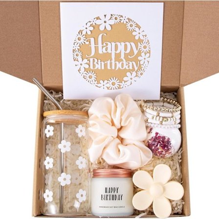 Eksklusiv gaveæske til kvinder: Fødselsdag, festival eller enhver lejlighed – Kop, aromaterapi og håndlavet armbånd