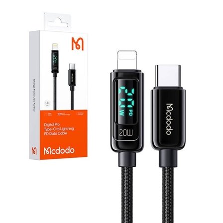 Mcdodo CA-8810 USB-C til Lightning-kabel, 36 W, 1,2 m (svart)