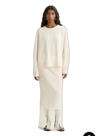 Vit kashmirtröja från Soft Goat