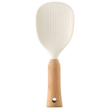 Riisinlasta Silikoni Riisilusikka Riisin Tarjoilulusikka Puukahvalla Riisikauha