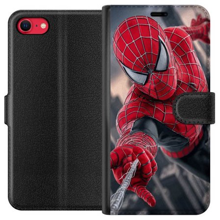 Yhteensopiva Lompakkokotelo Apple Apple iPhone 7 Dynaaminen Spider-Man-kuvaus toimintanäkökulmasta, supervoimien teema liikkeen energialla ja elokuv