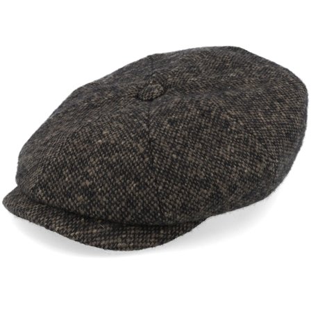 Stetson - Brown traditionalbeanie Czapka Z Daszkiem - Hatteras Donegal Wv Black/Mud Flat Cap @ Hatstore