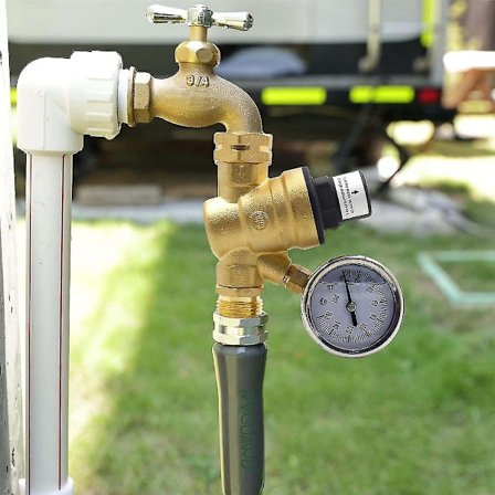 Vattenrycksregulatorventil för husbil, blyfri justerbar vattenrycksreducerare i mässing för husbilar