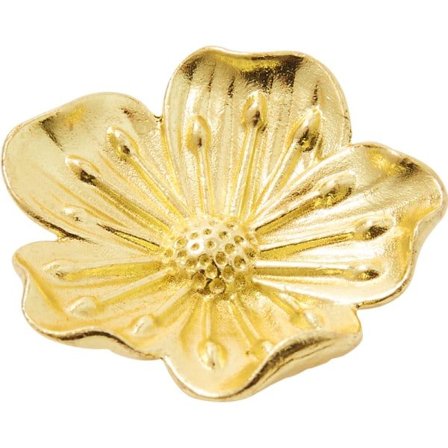 2 st blomformade knoppar, skåpknoppar, mässing