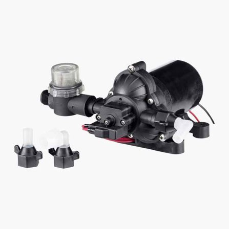 Biltema - Trykkvannspumpe 11 6 L/min, Selvsugende Membranpumpe Med Tre Kammer, For Båt, Bobil, Campingvogn, Arbeidsbrakker Og Hytter