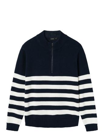 Nlmnurjo Ls Half Zip Knit Black LMTD