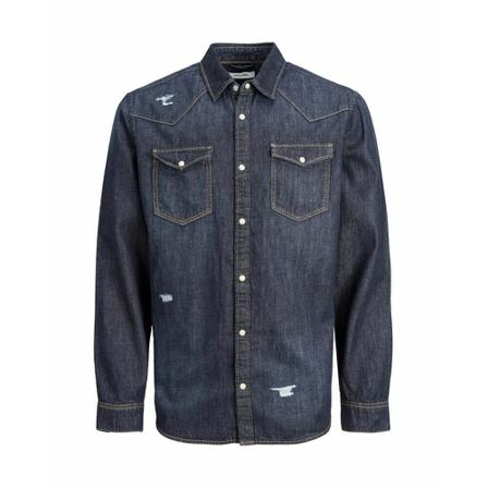Jack & Jones, Denim Shirts Blauw, Heren, Maat:XL