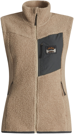 Lundhags Flok Wool Pile Vest naisten fleeceliivi, beige
