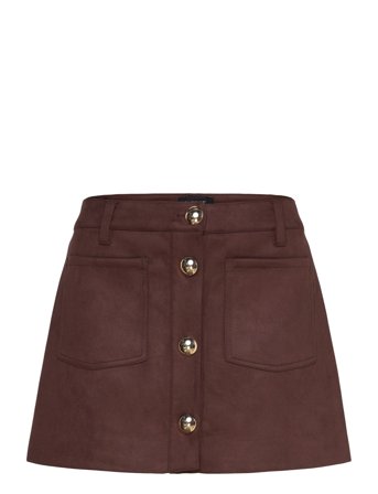 Bardot Lorenzo Vegan Suede Skirt - Brown - 42