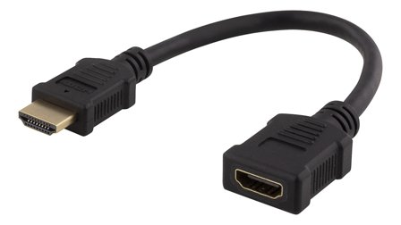 Deltaco HDMI-21F - HDMI-utvidelsesadapter - 20 cm