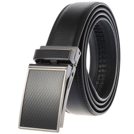 Miesten Comfort aidosta nahasta valmistettu räikkämekkovyö automaattisella napsautussoljella Black