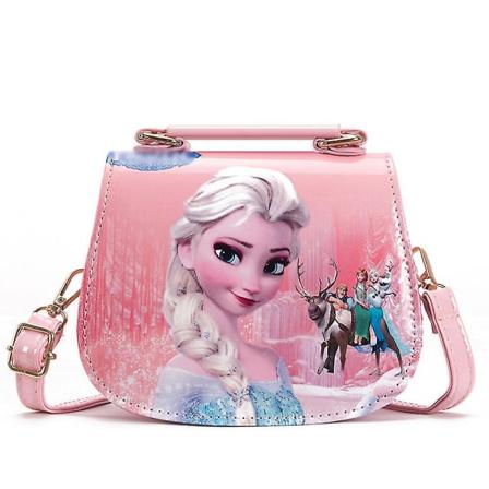Frossen Elsa Princess Skulder Bag Barn Jente Håndveske Skulderreim Veske Bursdagsgave (FMY) Pink