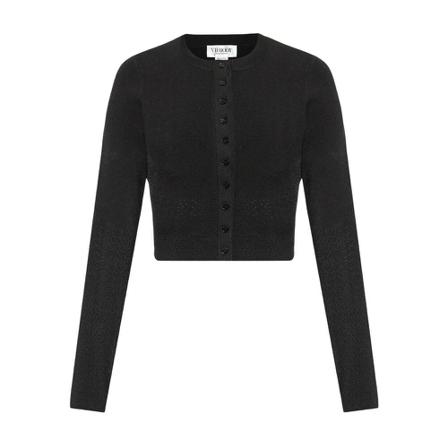 Victoria Beckham - Stickade Tröjor & Koftor - Svart - Dam - Storlek: S, Dam, Storlek: S