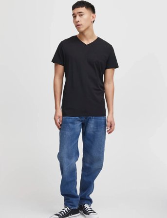 Blend Bhdinton V-Neck Tee 2-Pack - Black - M