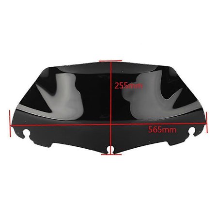 Utsøkt 9'' Motorsykkel Vindskjerm Bølge Vindskjerm Kompatibel med Harley Davidson touring Electra Glide Street 2014 2015 2016 Abs Plast-WELLNGS