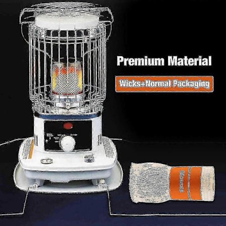 Fotogenkamin Veke Petroleumvärmare Vekar Bomullsgarn Ersättningsveke För Inomhus Utomhus Uppvärmning Vinter