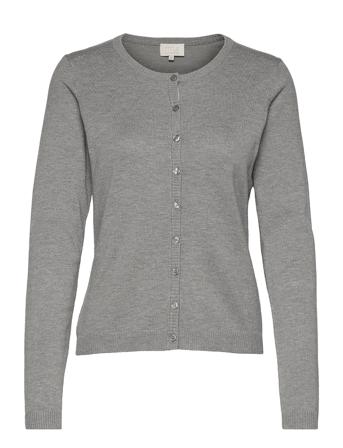 New Laura Cardigan Strikket Trøje Cardigan Grå Minus