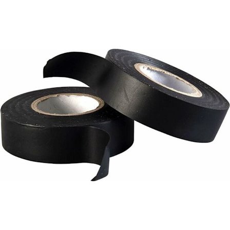 Svart elektrisk isoleringstejp - 19mm x 10m - kraftig självhäftande - skydda, bunt, reparera kablar - 2 rullar, T-Audace