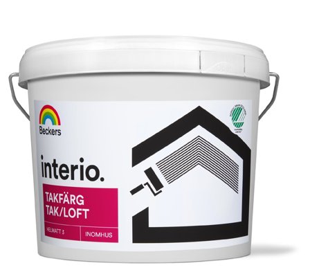Beckers Takfärg, Interio helmatt, 10L, Vit, Färg & tapeter