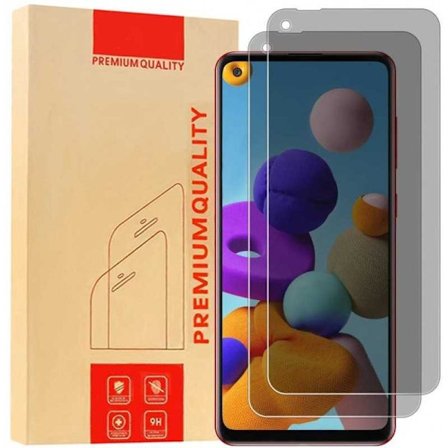2-PACK Samsung A21s Privacy Härdat glas 0.26mm 2.5D 9H